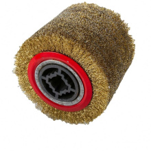 Brosse cylindrique en acier groupé pour le traitement de la surface du bois